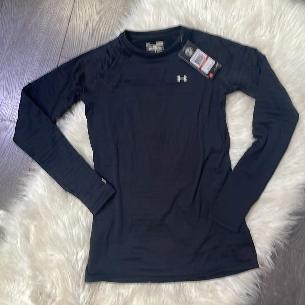 2 Under Armour Women's ColdGear® Base 4.0 black Crew shirt XS - Picture 4 of 14